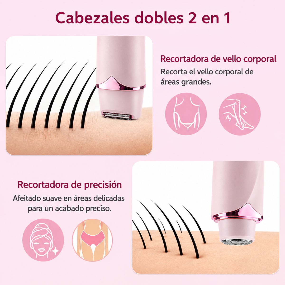 Afeitadora 2 en 1 Femenina